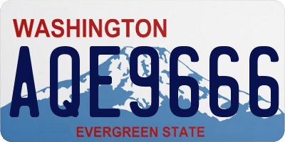 WA license plate AQE9666
