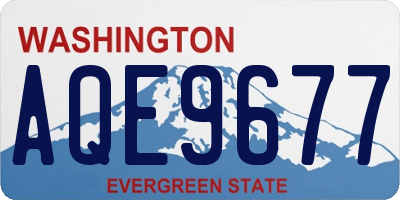 WA license plate AQE9677