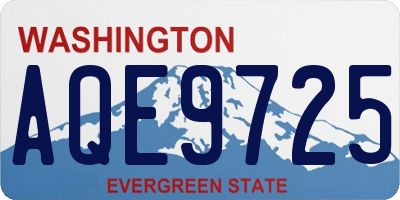 WA license plate AQE9725
