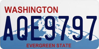 WA license plate AQE9797