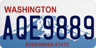 WA license plate AQE9889