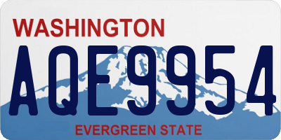 WA license plate AQE9954