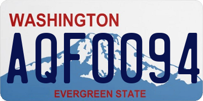 WA license plate AQF0094