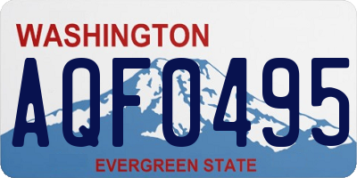 WA license plate AQF0495