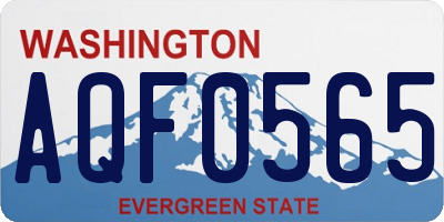 WA license plate AQF0565