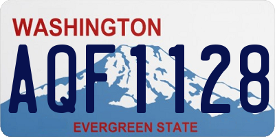 WA license plate AQF1128
