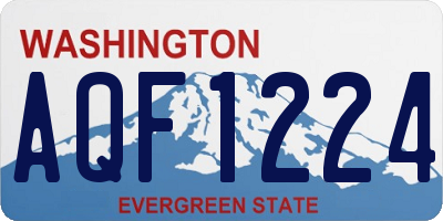 WA license plate AQF1224