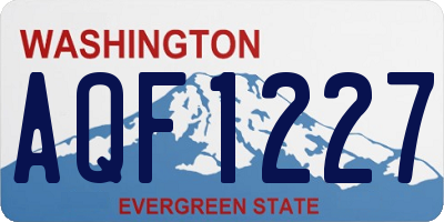 WA license plate AQF1227
