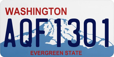 WA license plate AQF1301