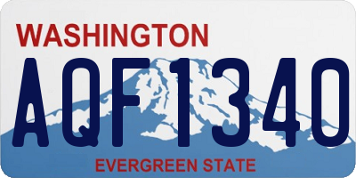 WA license plate AQF1340