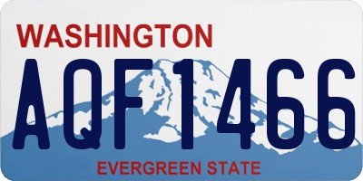 WA license plate AQF1466