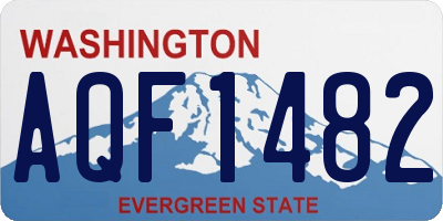 WA license plate AQF1482