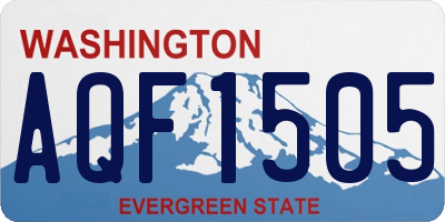 WA license plate AQF1505