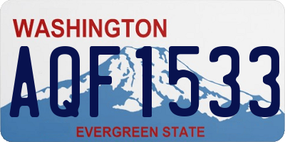 WA license plate AQF1533