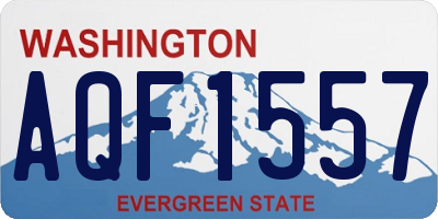 WA license plate AQF1557