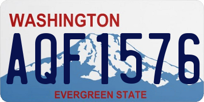 WA license plate AQF1576