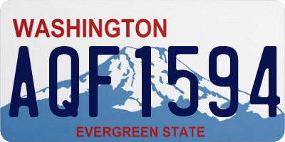 WA license plate AQF1594