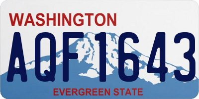 WA license plate AQF1643
