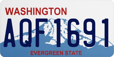 WA license plate AQF1691