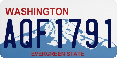WA license plate AQF1791