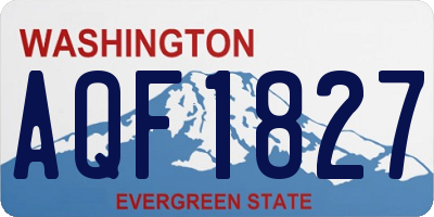 WA license plate AQF1827