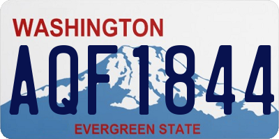 WA license plate AQF1844