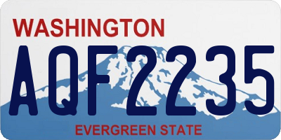 WA license plate AQF2235