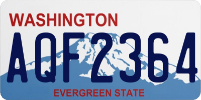 WA license plate AQF2364