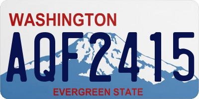 WA license plate AQF2415