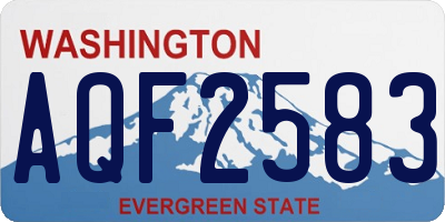 WA license plate AQF2583
