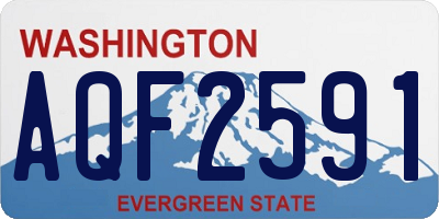 WA license plate AQF2591