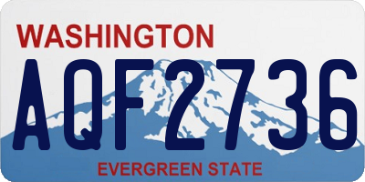 WA license plate AQF2736