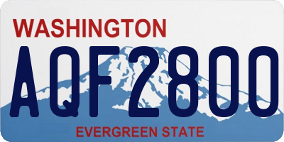 WA license plate AQF2800