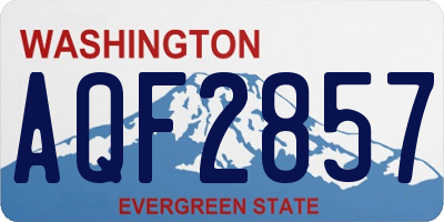 WA license plate AQF2857