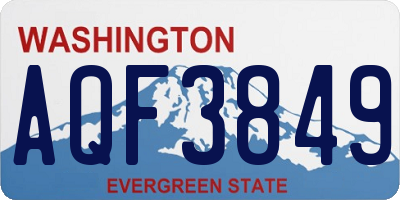 WA license plate AQF3849