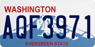 WA license plate AQF3971