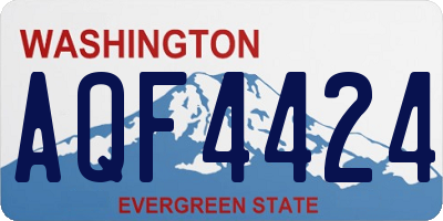 WA license plate AQF4424