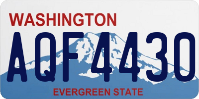 WA license plate AQF4430