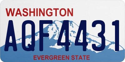 WA license plate AQF4431