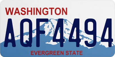 WA license plate AQF4494