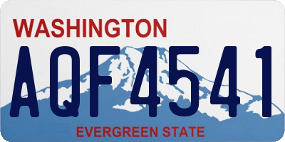 WA license plate AQF4541