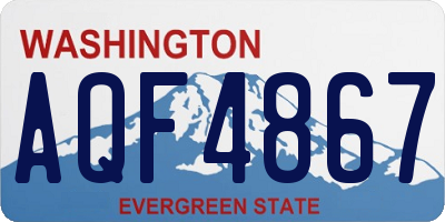 WA license plate AQF4867