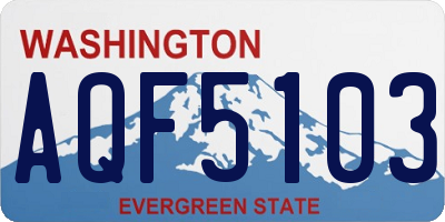 WA license plate AQF5103