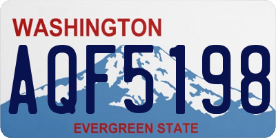 WA license plate AQF5198