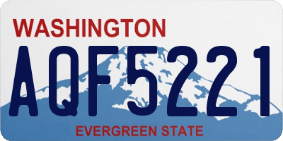 WA license plate AQF5221