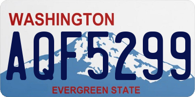 WA license plate AQF5299