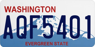 WA license plate AQF5401