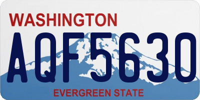 WA license plate AQF5630