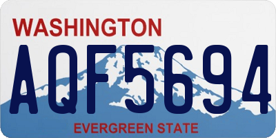 WA license plate AQF5694