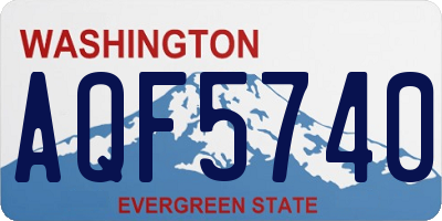 WA license plate AQF5740